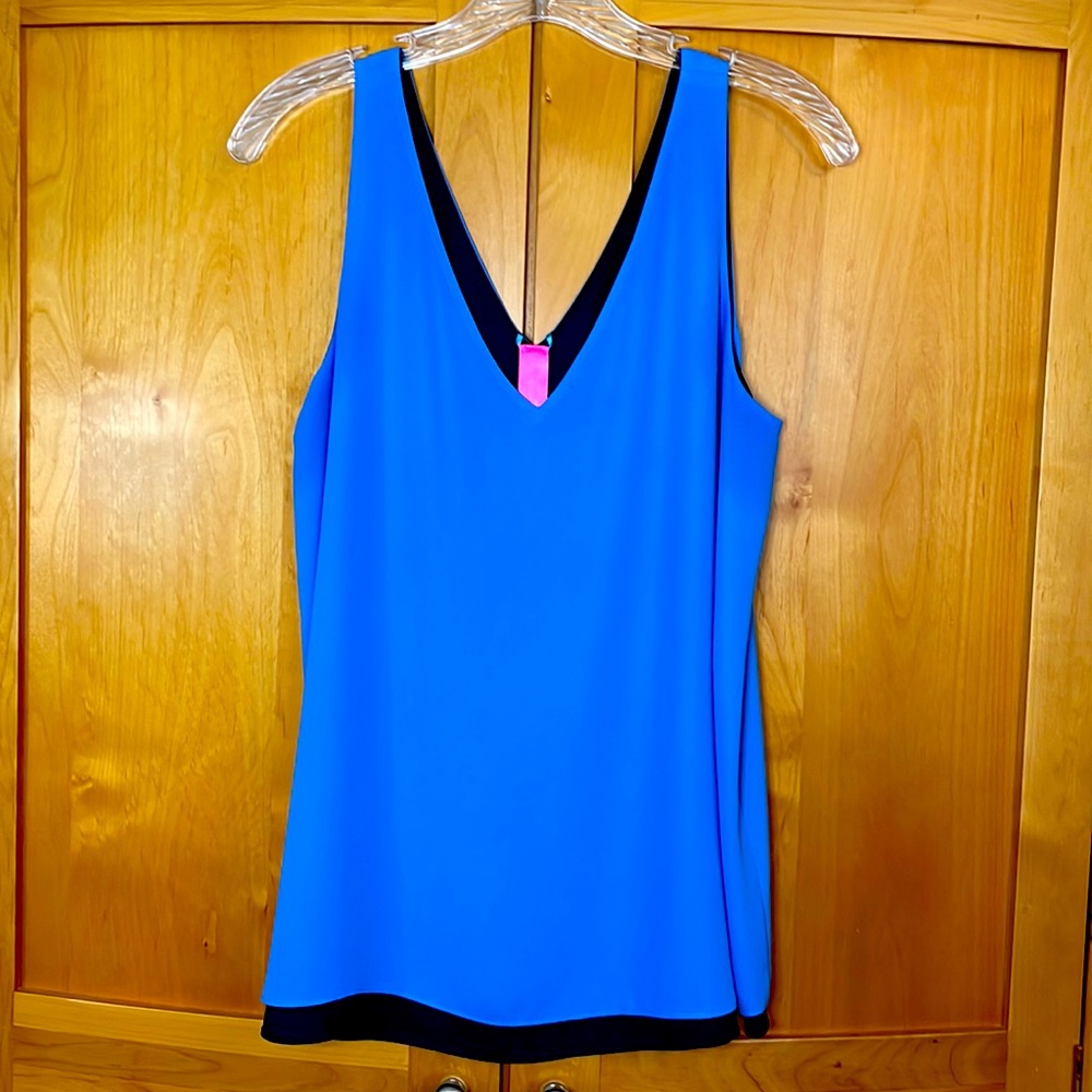 Lilly Pulitzer Reversible Blouse, size M, in Navy/Blue